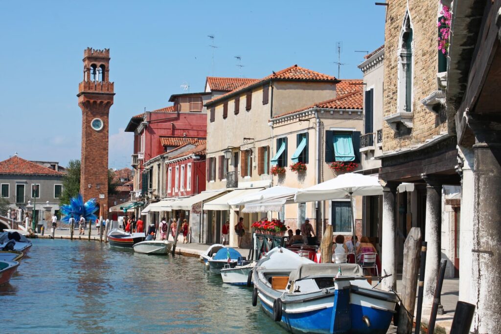 Canale di Murano con Torre dell'Orologio sullo sfondo
